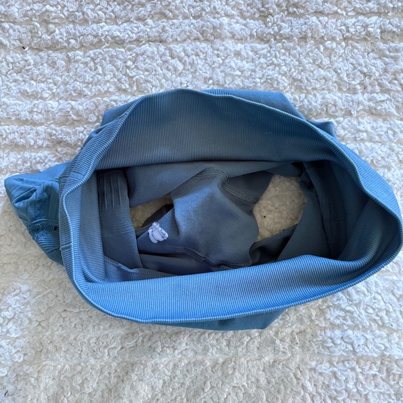 Gymshark Energy+ Seamless Shorts Blue Teal High Waisted Athletic Workout Small - Picture 6 of 6